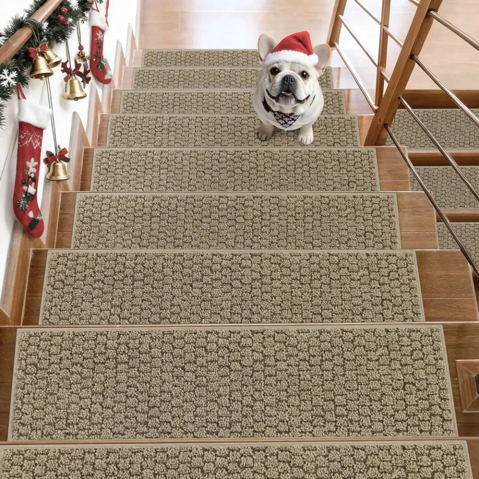 14 Set Beige Honeycomb Stair Treads