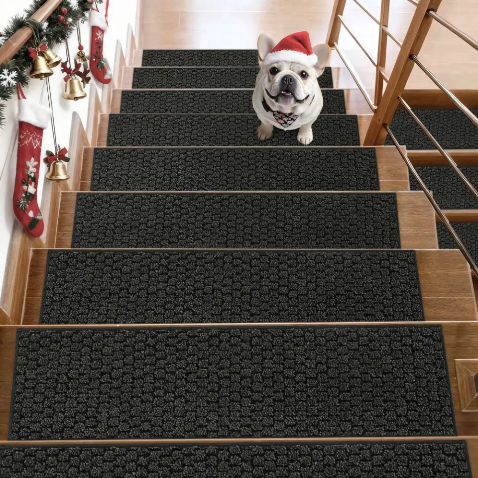14 Set Dark Grey Honeycomb Stair Treads