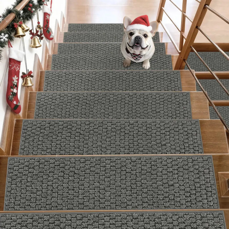 14 Set Light Grey Honeycomb Stair Treads
