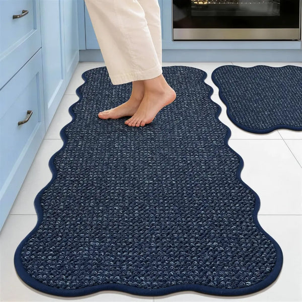 Scalloped Edge Kitchen Rugs