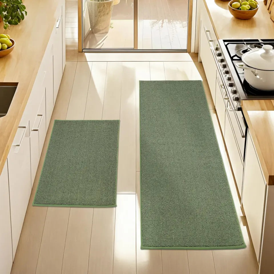 20x32 20x48 Green Plain Washable Absorbent Kitchen Mats