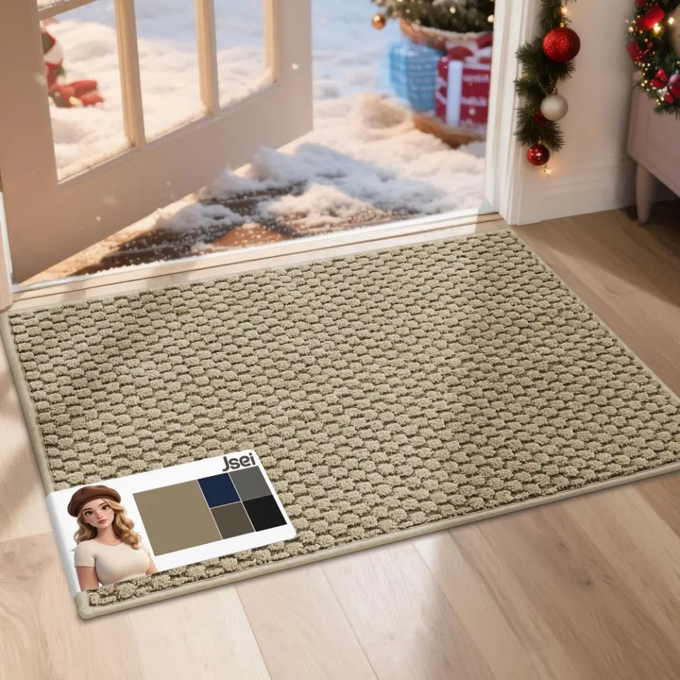 20x32 Beige Honeycomb Anti-Slip Entryway Mat