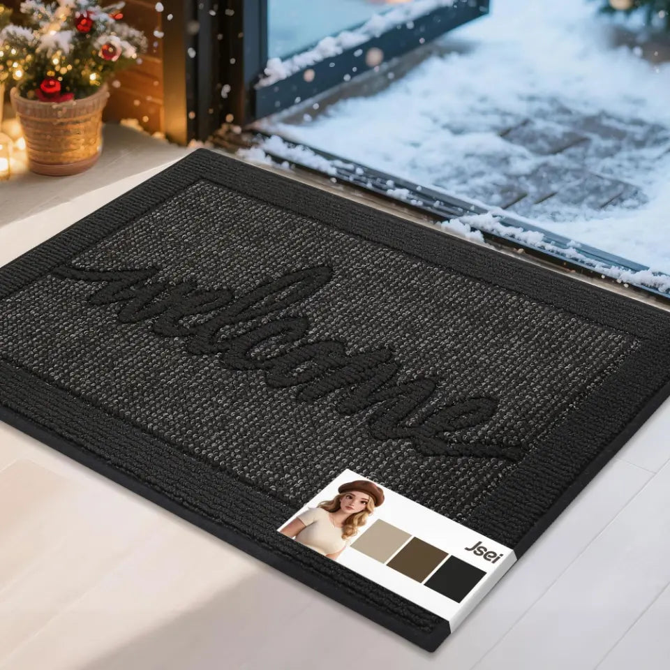 20x32 Black Welcome Door Mat