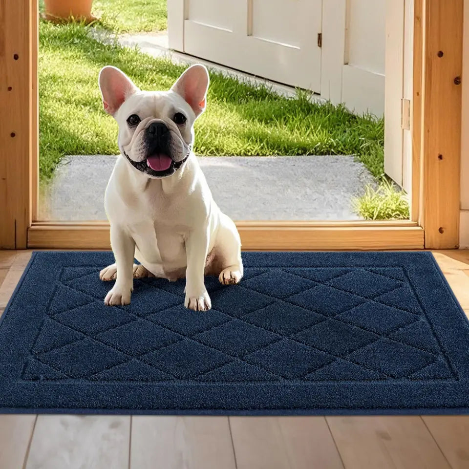 20x32 Navy Blue Diamond Dirt Trapper Door Mats