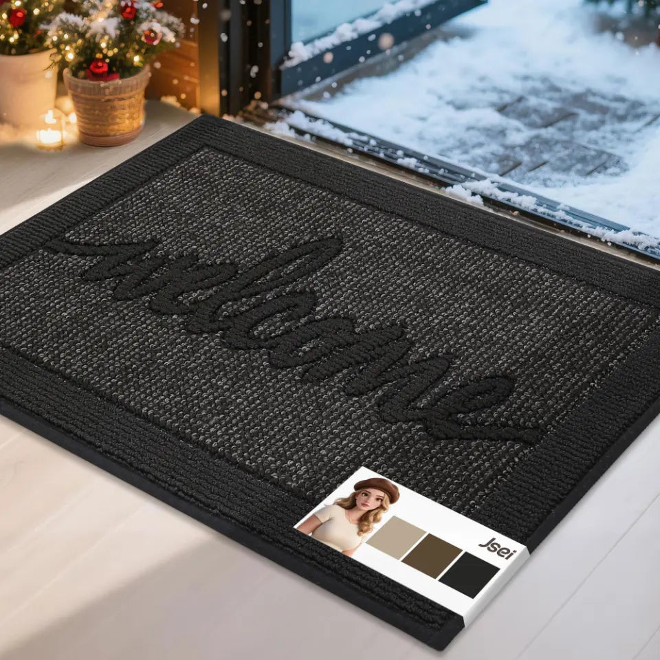 24x36 Black Welcome Door Mat