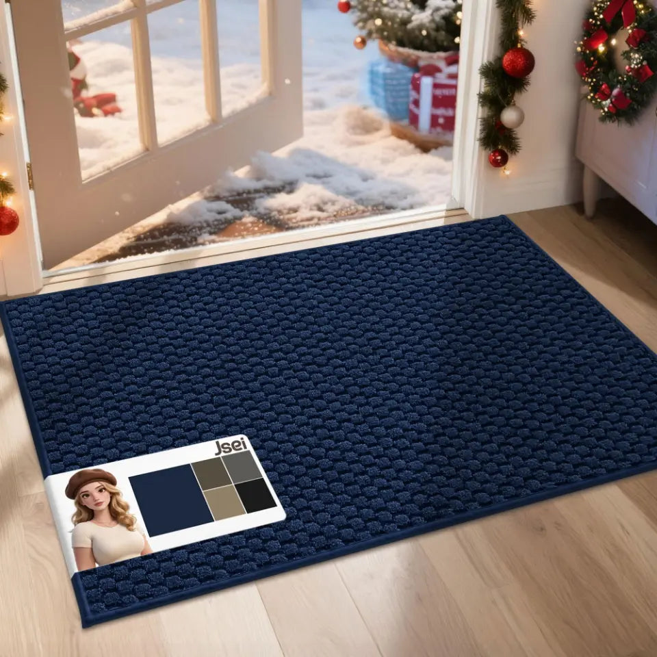 24x36 Blue Honeycomb Anti-Slip Entryway Mat