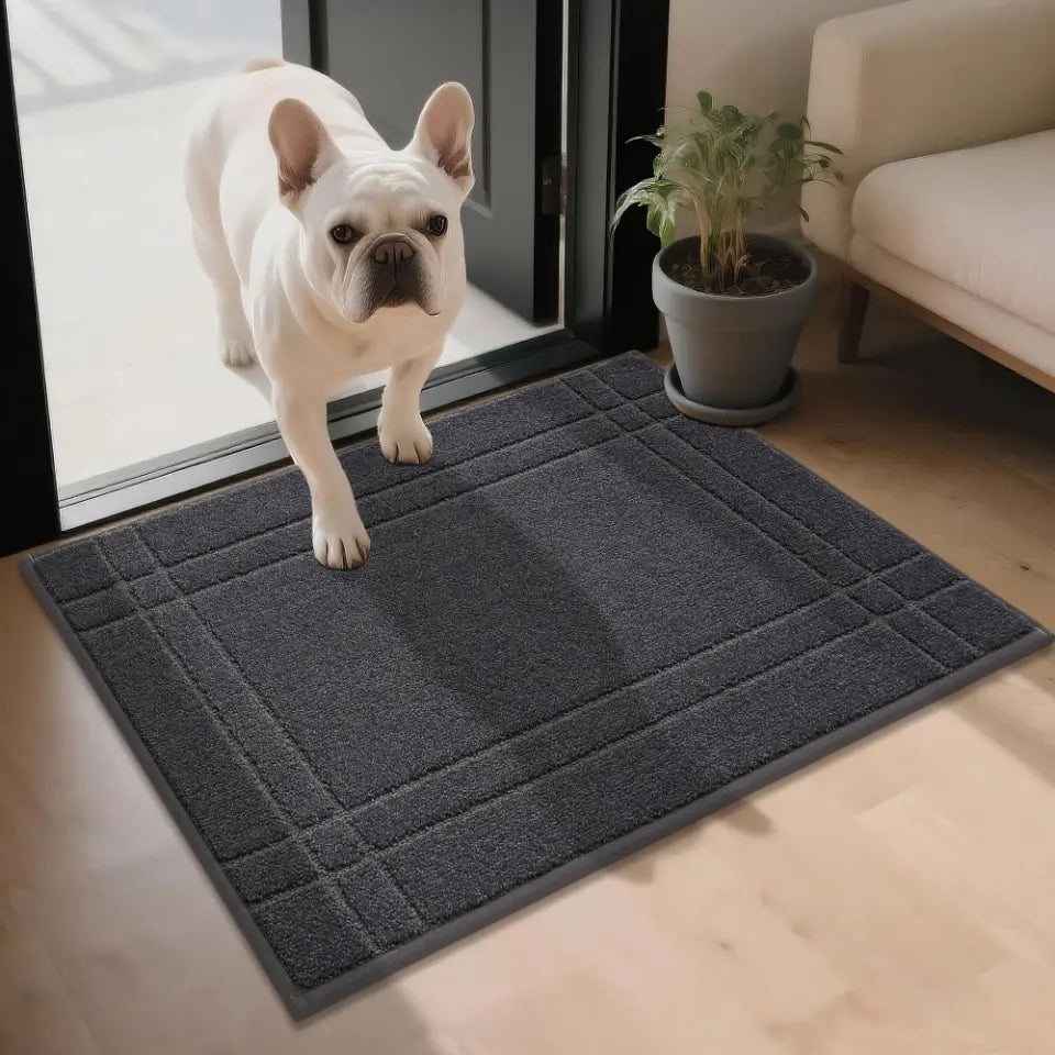 24x36 Dark Grey Double Bordered Muddy Mat