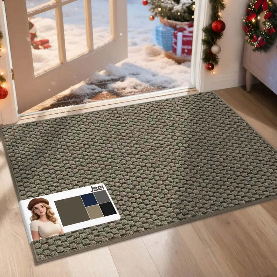 24x36 Greyish Brown Honeycomb Anti-Slip Entryway Mat