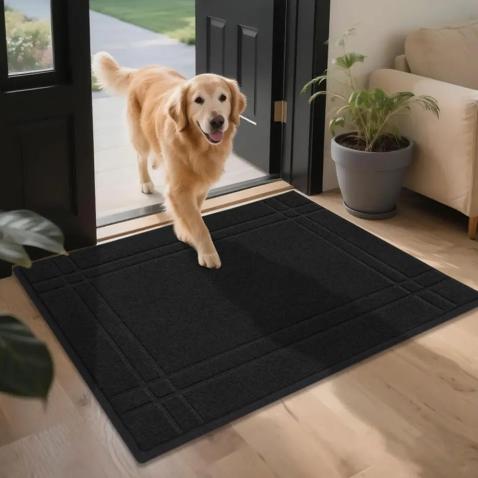 32x48 Black Double Bordered Muddy Mat