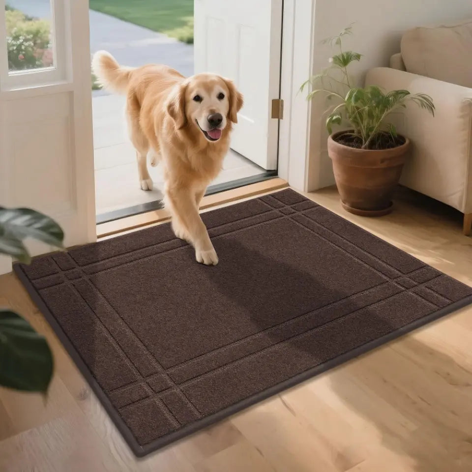 32x48 Brown Double Bordered Muddy Mat