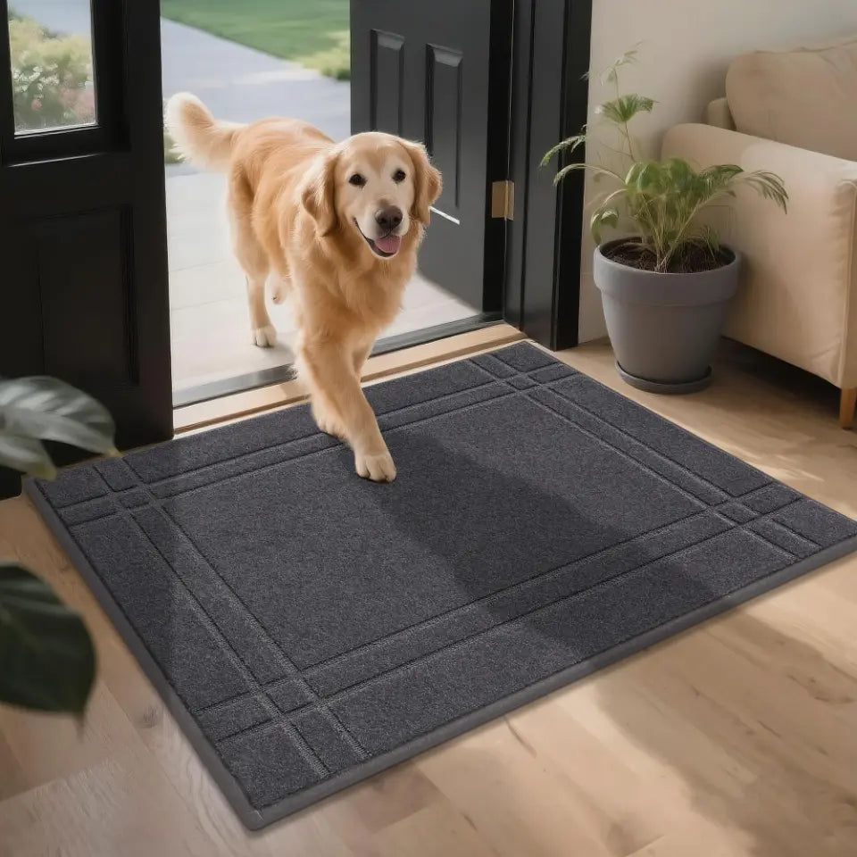32x48 Dark Grey Double Bordered Muddy Mat