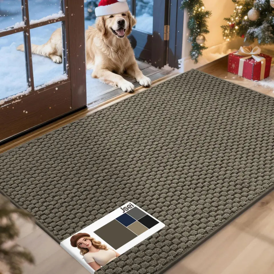 32x48 Greyish Brown Honeycomb Anti-Slip Entryway Mat