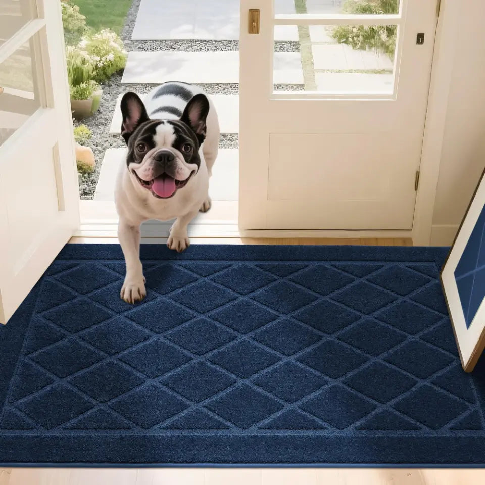36x60 Navy Blue Diamond Dirt Trapper Door Mats