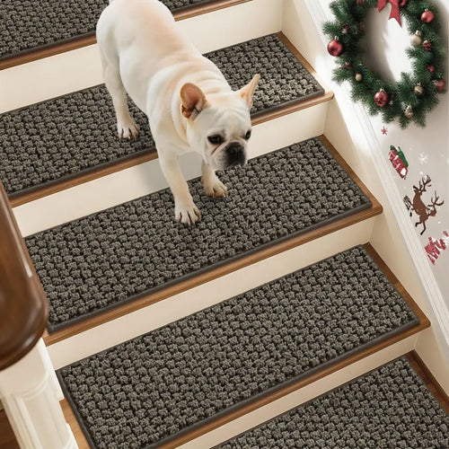 4 Set Greyish Brown Honeycomb Stair Treads