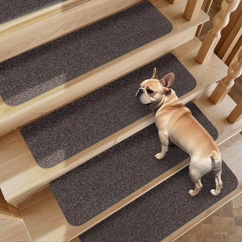 4pcs Brown Plain Non-Slip Stair Treads