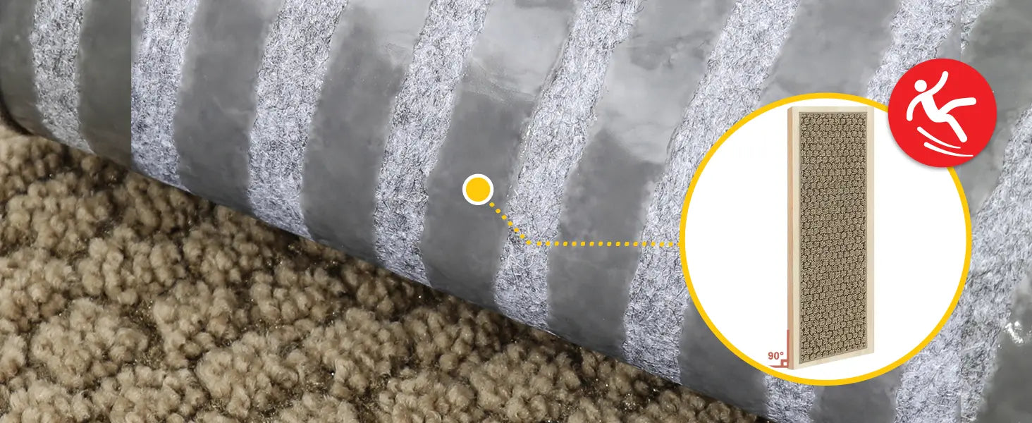 Backing of Beige Honeycomb Stair Treads