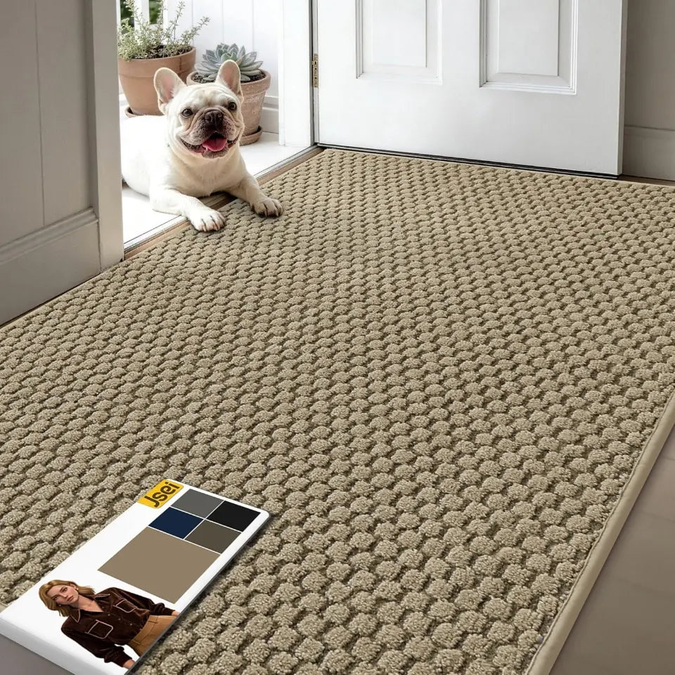 Beige 36x60 Honeycomb Anti-Slip Entryway Mat