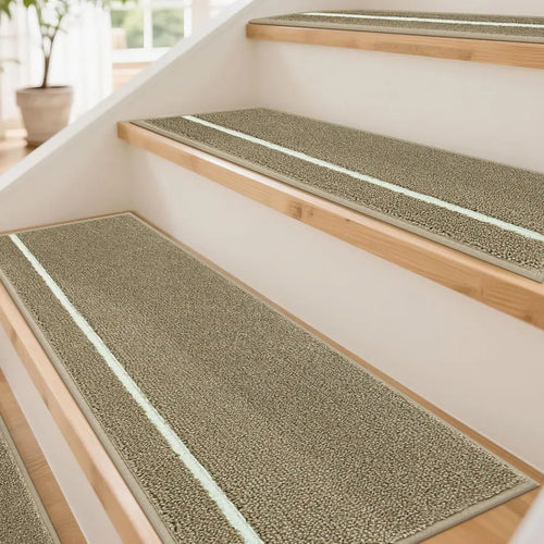 Beige Luminous Strip Stair Runners