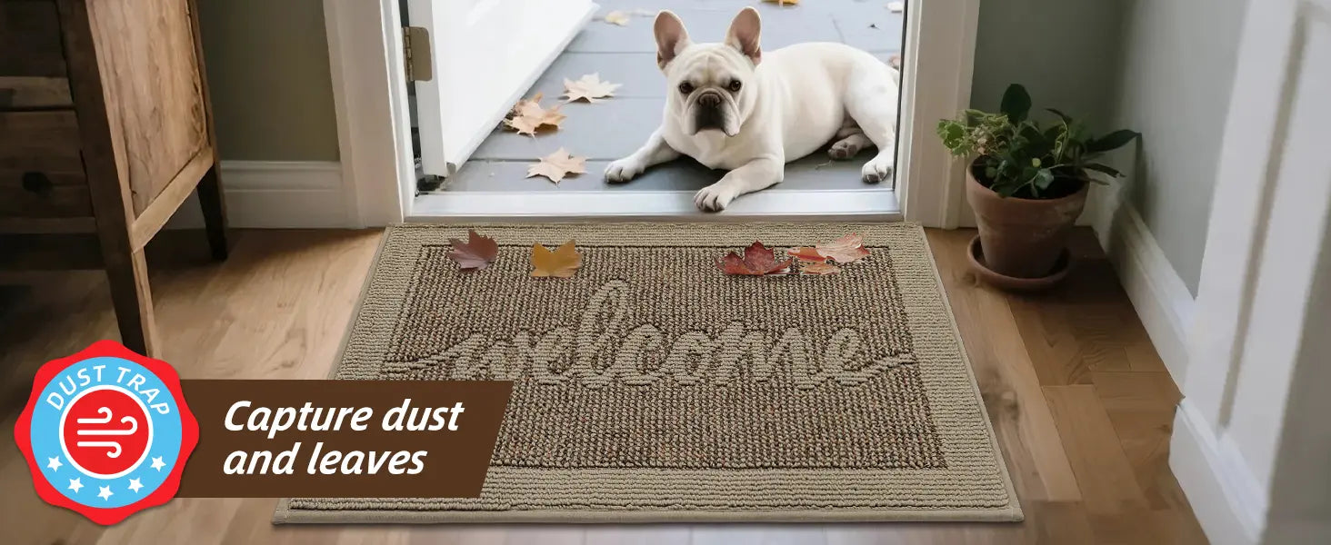 Beige Welcome Door Mat for Fall