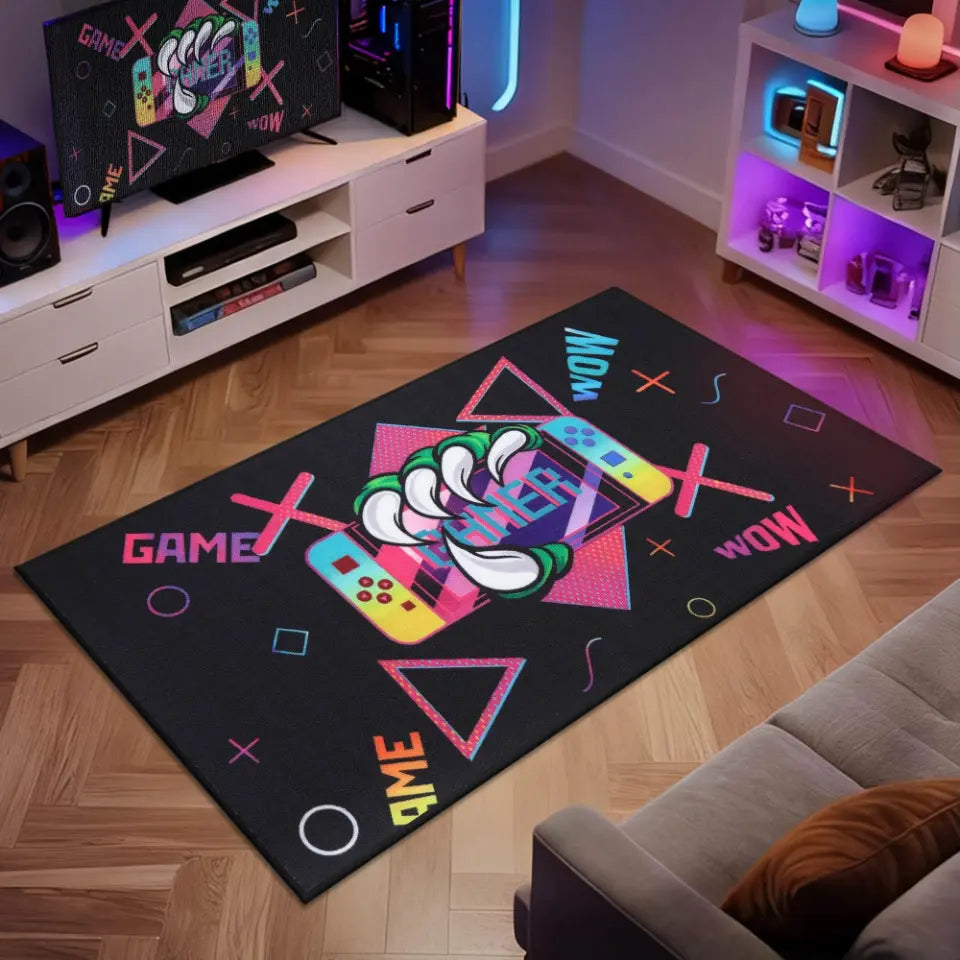 Black Gaming Rug