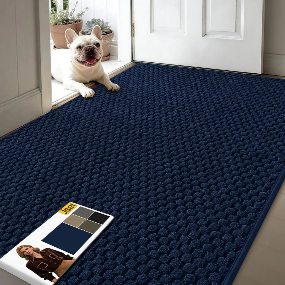 Blue 36x60 Honeycomb Anti-Slip Entryway Mat