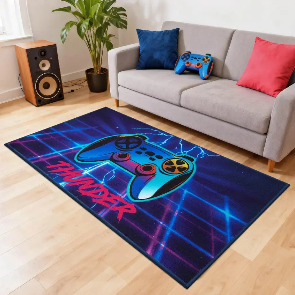 Blue Gaming Rug