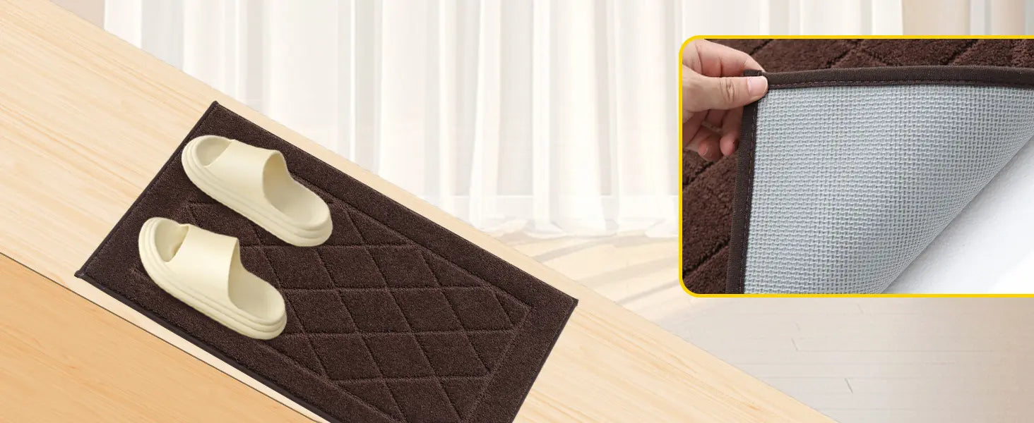 Diamond Dirt Trapper Door Mats with Non-Slip Backing