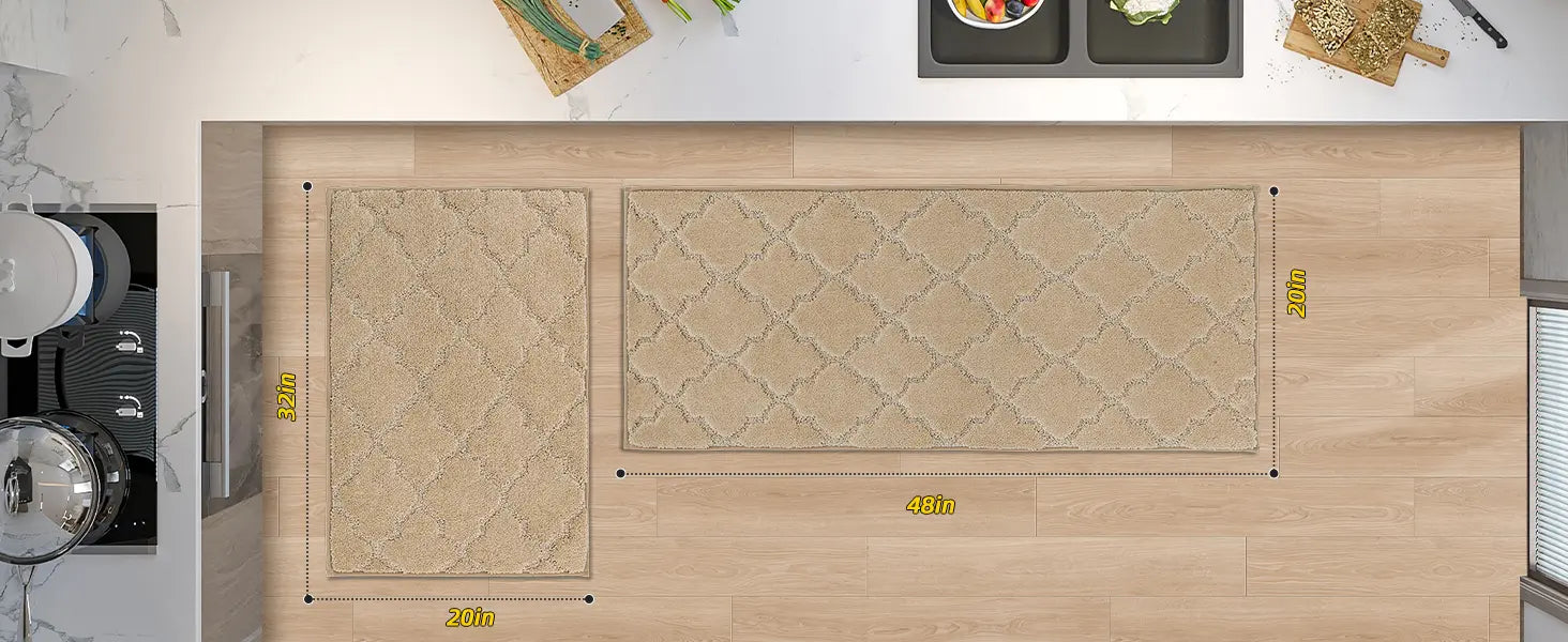 Dimension of Trellis Washable Absorbent Kitchen Mats