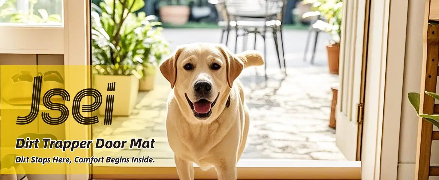 Dog Go Back Home through Trellis Dirt Trapper Door Mats