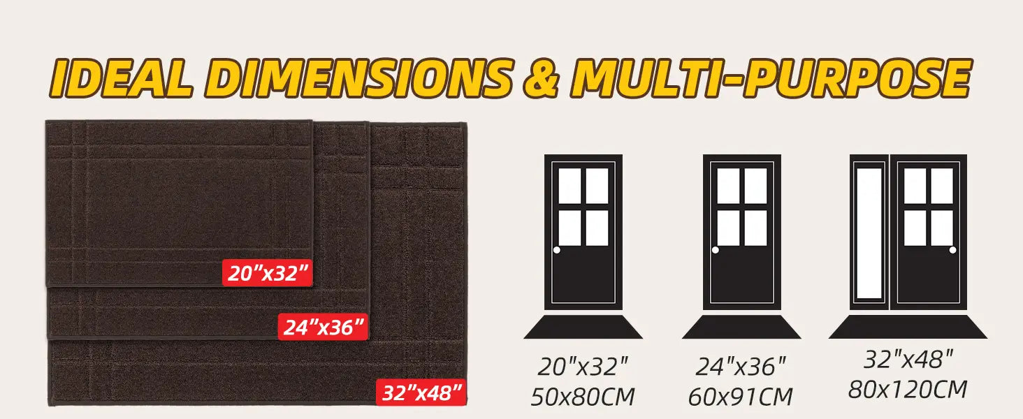 Double Bordered Muddy Mat with Ideal Dimensions Multi-Purpose
