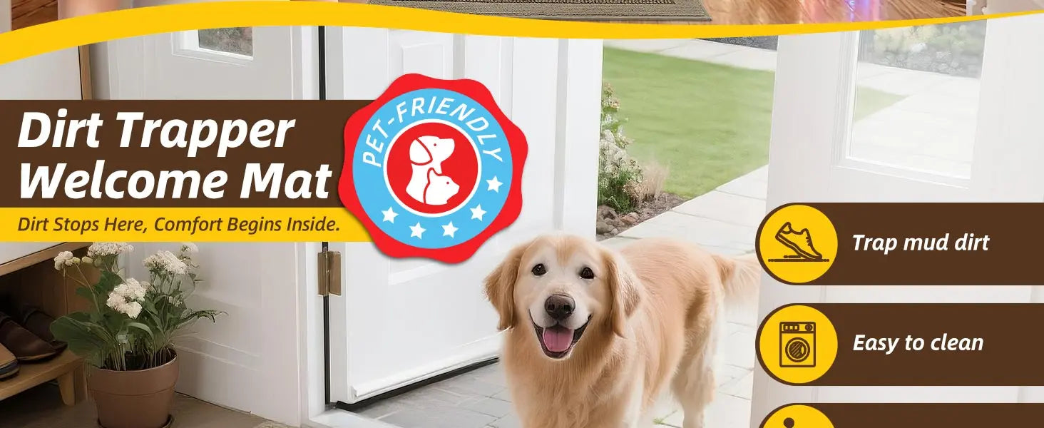 Feature of Beige Welcome Door Mat