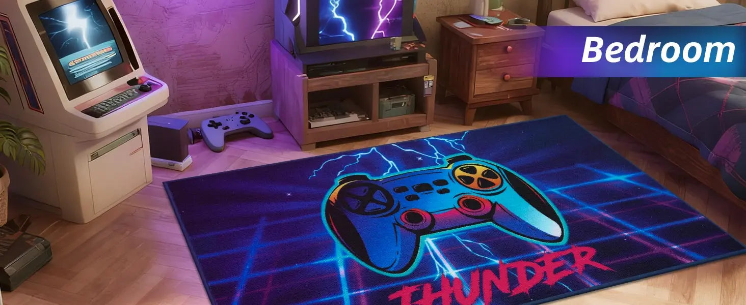 Gaming Rug in Bedroom