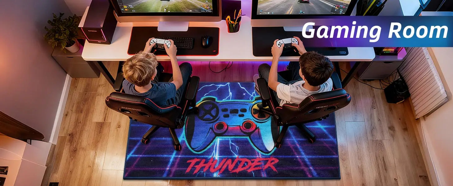 Gaming Rug in Gaming Room