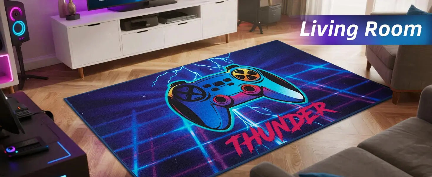 Gaming Rug in Living Room