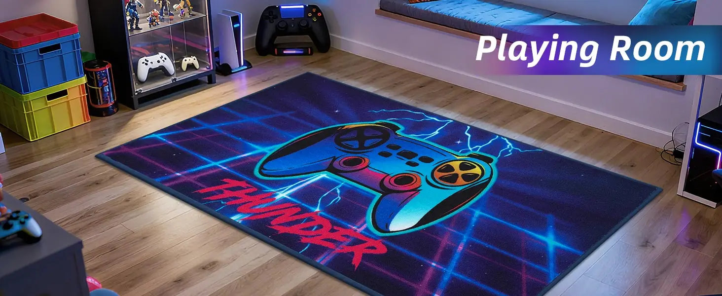 Gaming Rug in Playing Room