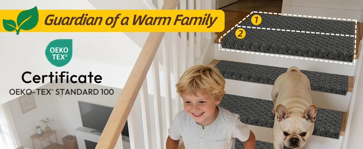 Geometric Bullnose Stair Mats Guard Family