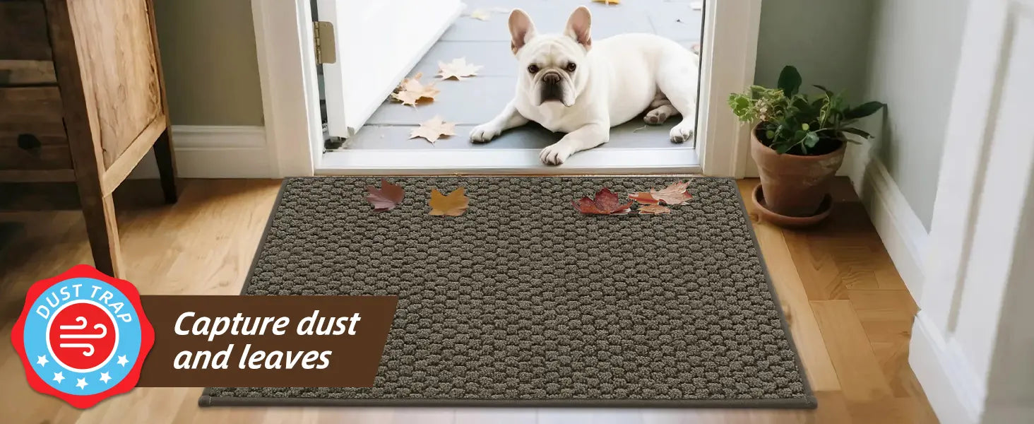 Greyish Brown Honeycomb Anti-Slip Entryway Mat Suitable for Fall