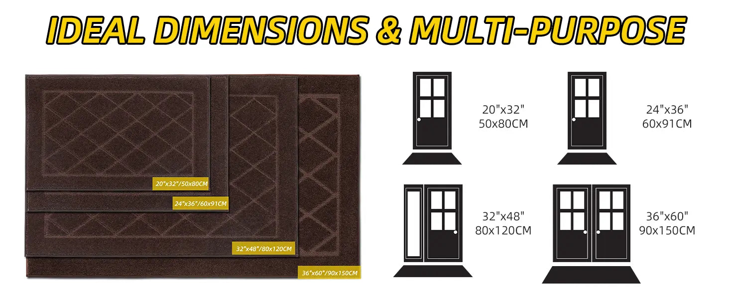 Ideal Dimensions Multi-Purpose of Diamond Dirt Trapper Door Mats