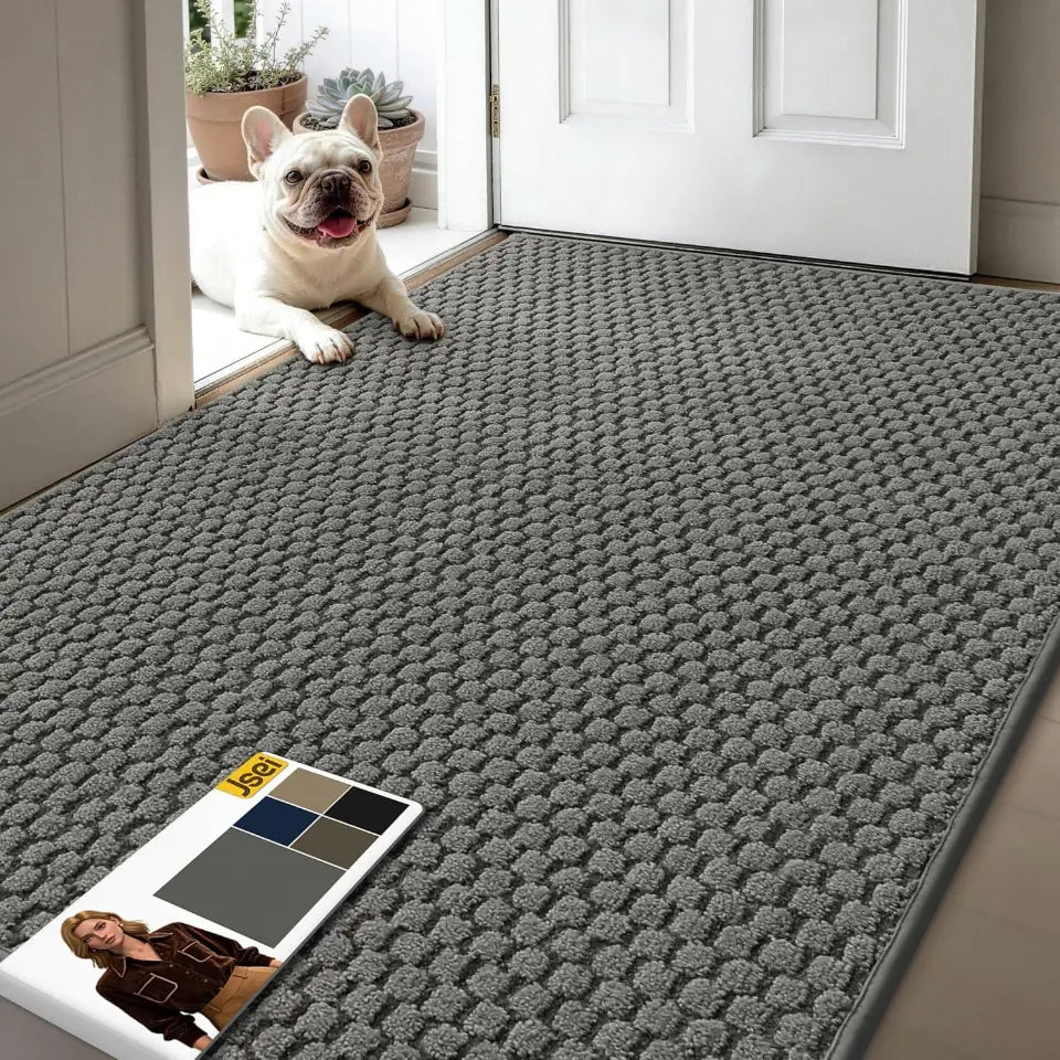 Light Grey 36x60 Honeycomb Anti-Slip Entryway Mat