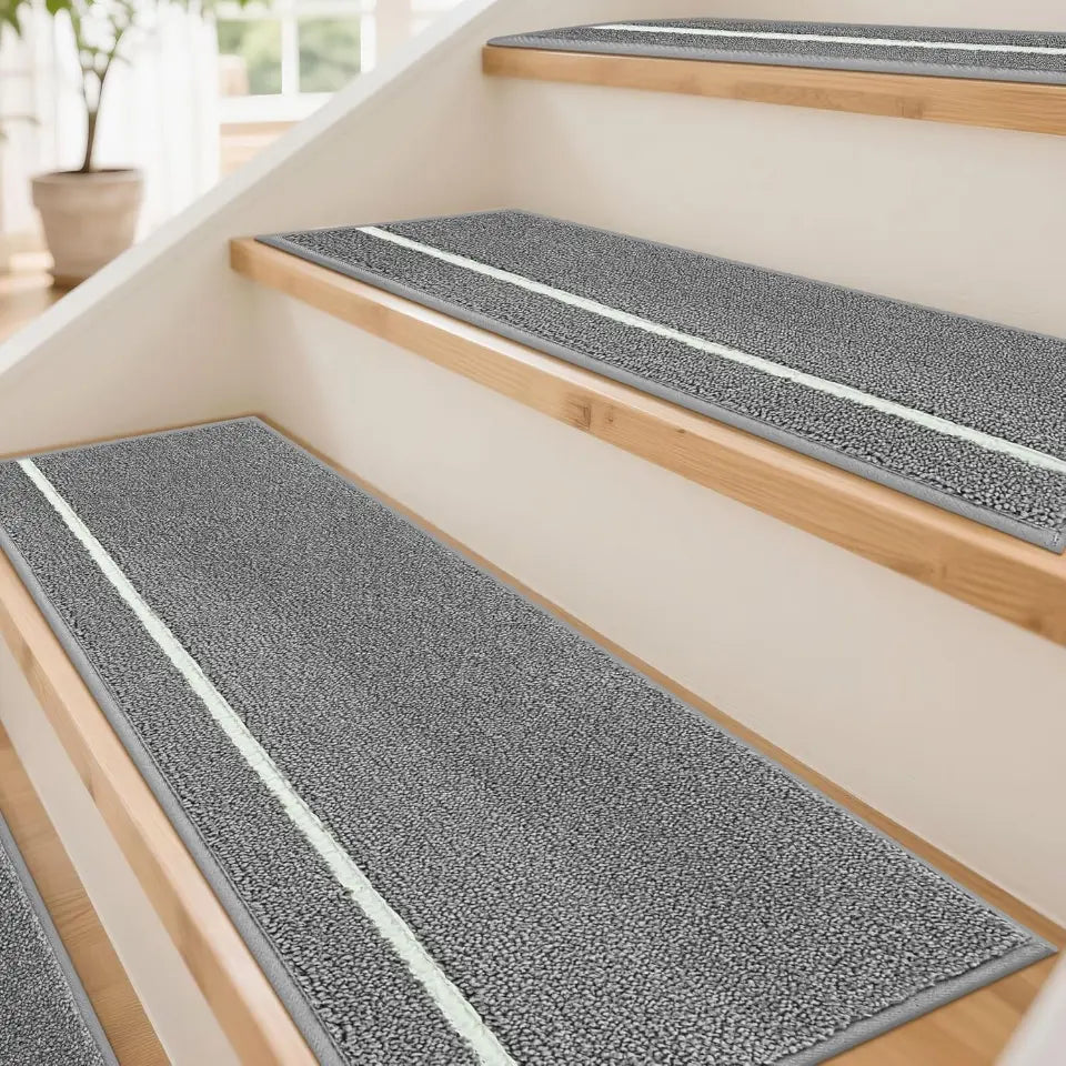 Light Grey Luminous Strip Stair Runners