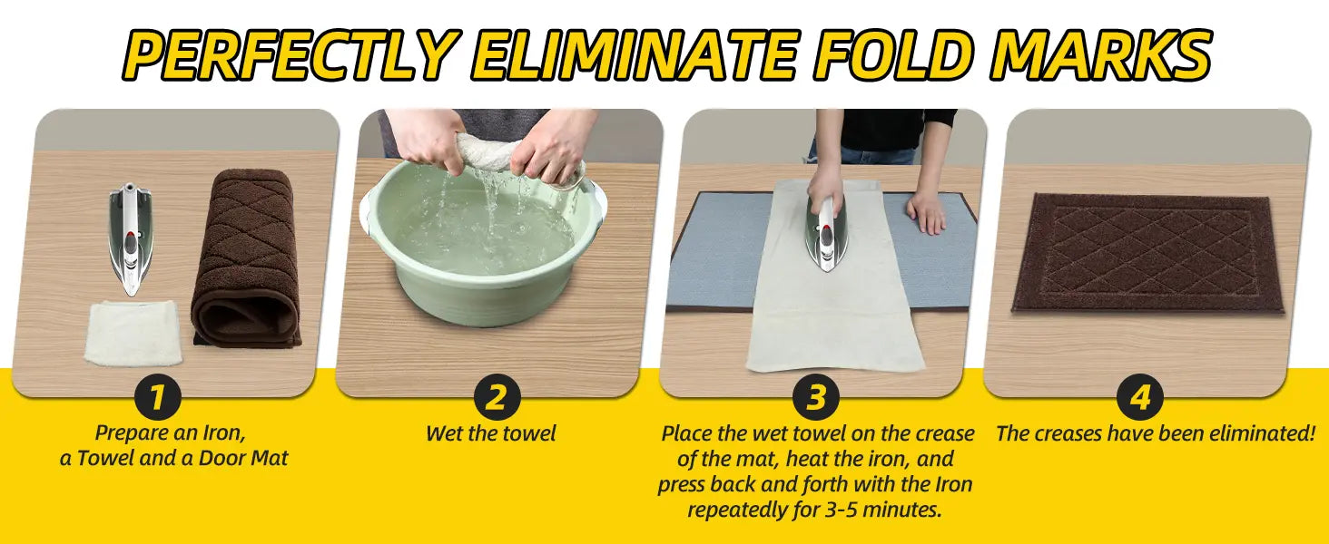 Perfectly Eliminate Fold Marks for Diamond Dirt Trapper Door Mats