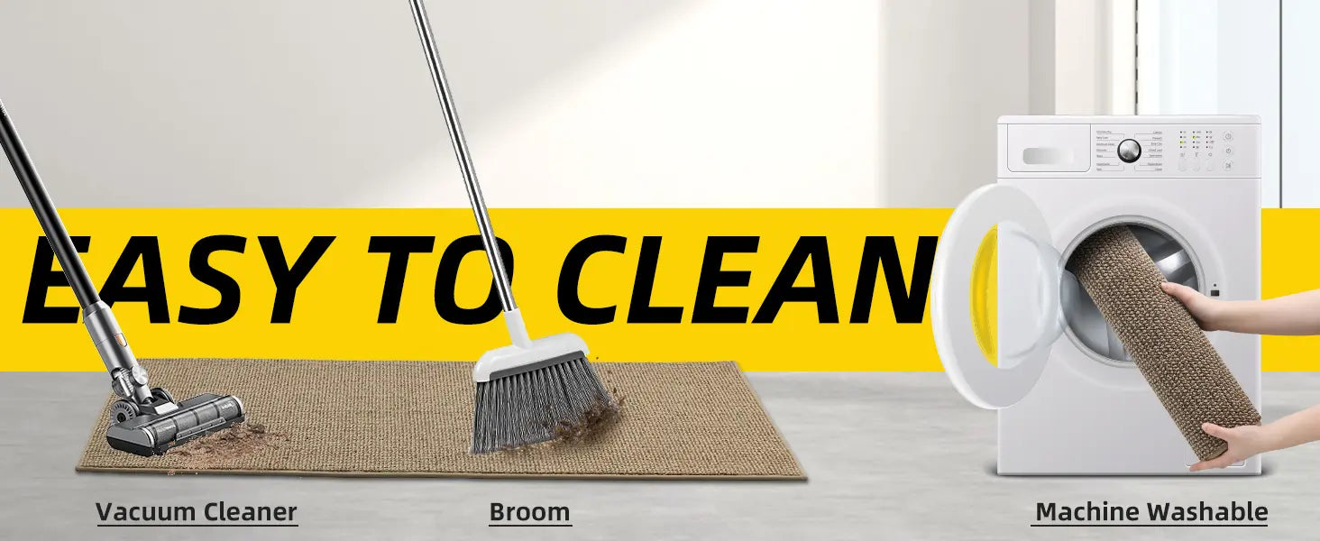 Plain Washable Absorbent Kitchen Mats Easy to Clean