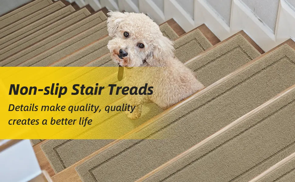 Product Description Banner of Bordered Non-Slip Stair Treads