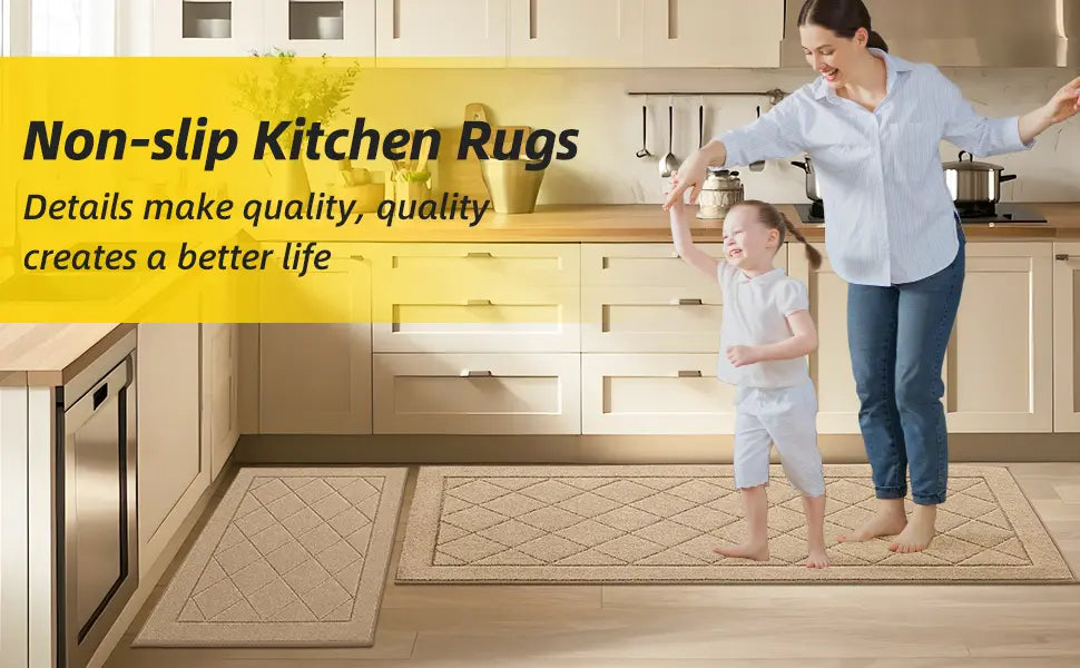 Product Description Banner of Diamond Washable Absorbent Kitchen Mats