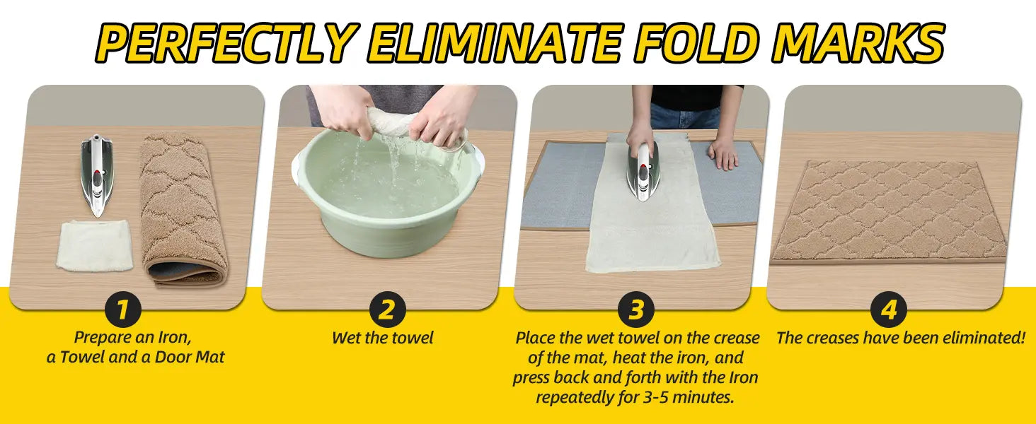 Remove Wrinkles Tutorials of Trellis Dirt Trapper Door Mats
