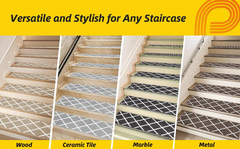 Versatile Staircase Application of Diamond Non-Slip Stair Treads